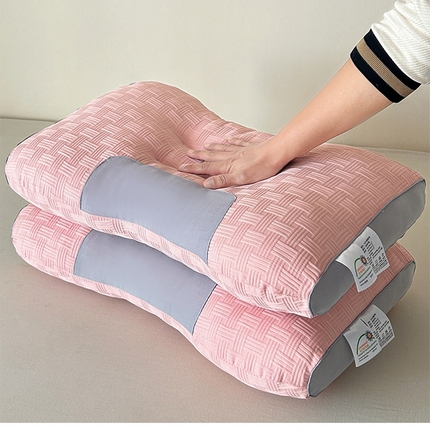 91家纺网 家纺一手货源 找家纺 金牛枕芯2025新款华夫格云感spa枕头枕芯 云朵水立方枕头 粉色40*65cm1000g