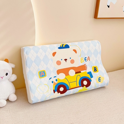 91家纺网 家纺一手货源 找家纺 （总）梵赫 2025新款全棉A类儿童针织棉记忆枕（可拆卸）