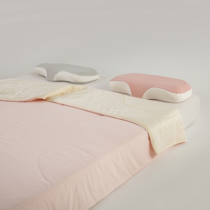 91家纺网 家纺一手货源 找家纺 锦禾穗 2025新款高克重双面锦氨凉感冰菓裸感被 少女粉