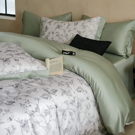 91家纺网 家纺一手货源 找家纺 （总）本制 2025新款水洗真丝印花四件套