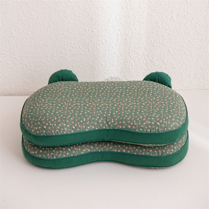 91家纺网 家纺一手货源 找家纺 大熊枕芯 2025新款熊猫全棉碎花荞麦枕 熊猫荞麦枕-绿