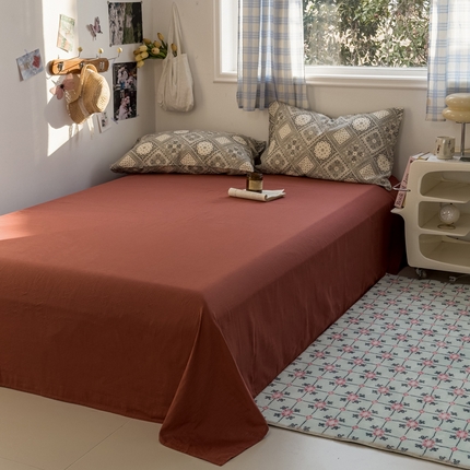 塔塔家居  2025新款全棉纯棉双层纱床单床笠单品 南岛日记