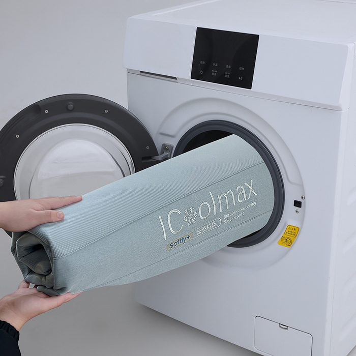 91家纺网 家纺一手货源 找家纺 全季家居 2025新款5A抗菌ICE系列凉感冰丝席 浅灰 床席款