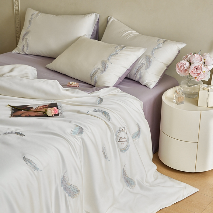 91家纺网 家纺一手货源 找家纺 初拾 2025新款60支奥地利进口兰精天丝四件套-岛羽 岛羽-薰衣草紫