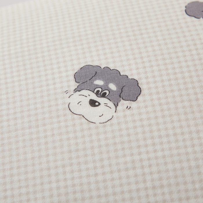 91家纺网 家纺一手货源 找家纺 2025款A类母婴级全棉双层纱枕套_4032 哈皮狗狗