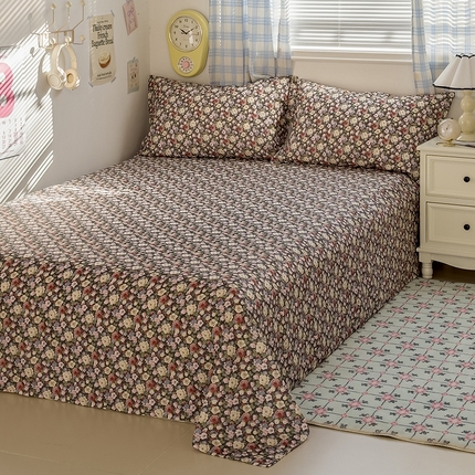 塔塔家居  2025新款全棉纯棉双层纱床单床笠单品 如愿芳华