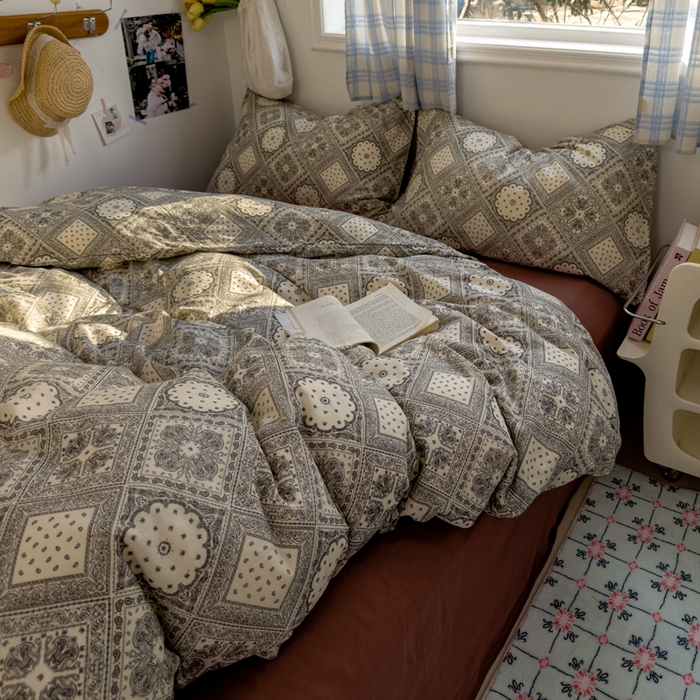 91家纺网 家纺一手货源 找家纺 塔塔家居  2025新款全棉纯棉双层纱被套单品单被套被套单件 南岛日记