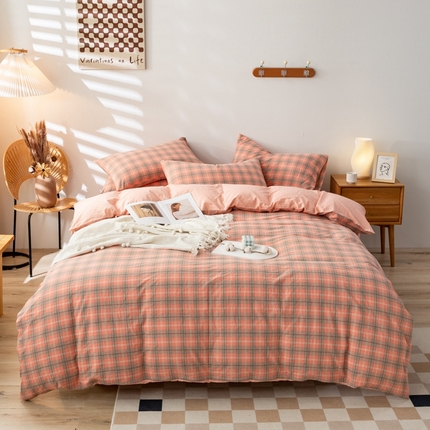 91家纺网 家纺一手货源 找家纺 （总）九沐良品  2025新款A类色织水洗棉单被套