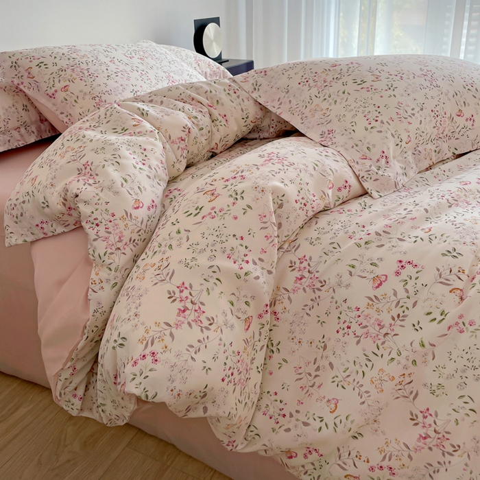 91家纺网 家纺一手货源 找家纺 棉生活家纺 2025新款天丝莱赛尔印花四件套 吟禾暮