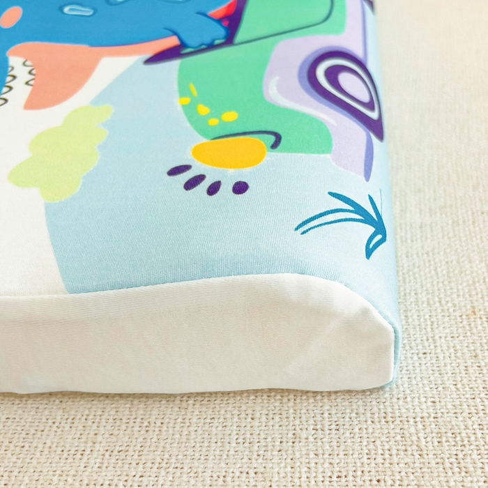 91家纺网 家纺一手货源 找家纺 梵赫 2025新款全棉A类儿童针织棉记忆枕（可拆卸） 开车恐龙 30*50  含芯