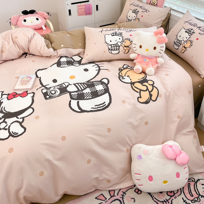 91家纺网 家纺一手货源 找家纺 暮思家居 2025新款正版授权三丽鸥大阪全棉数码印花纯棉四件套系列-第三批(专版花型) 大版-时尚KT