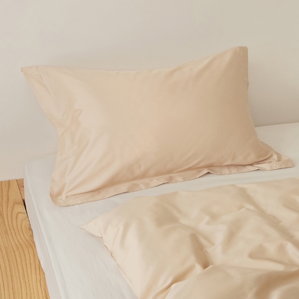 EH家居2025新款50*50双股长绒棉纯棉系列枕套单件-单枕套 仙草玉粉