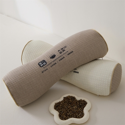 织布人2025新款荞麦枕针织圆形颈椎枕头草本反牵引颈椎荞麦壳硬枕骨头枕 组合装（仅供参考）