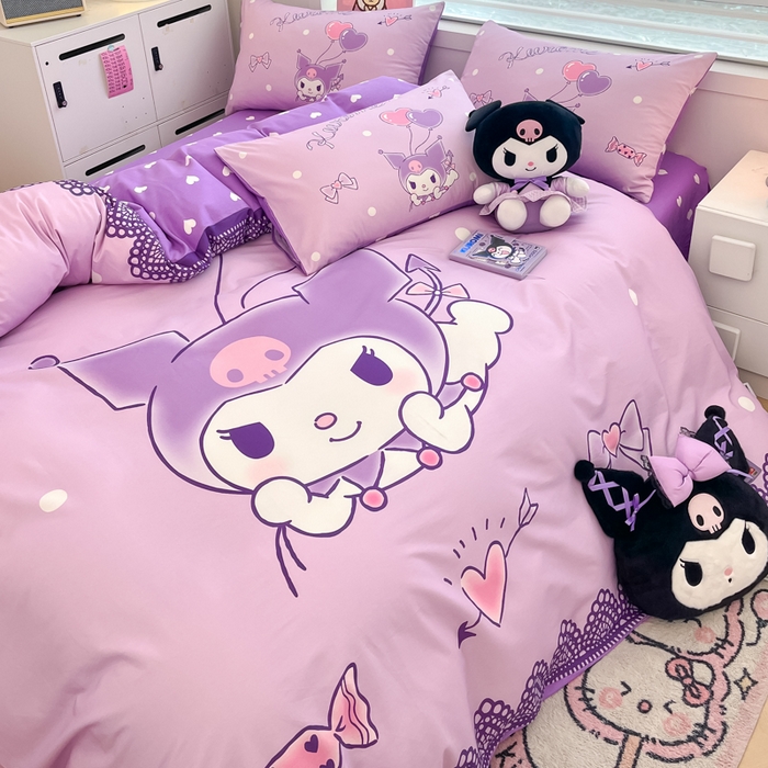 91家纺网 家纺一手货源 找家纺 暮思家居 2025新款正版授权三丽鸥大阪全棉数码印花纯棉四件套系列-第三批(专版花型) 大版-梦想库洛米