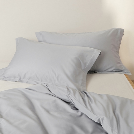 EH家居2025新款50*50双股长绒棉纯棉系列枕套单件-单枕套 草籽灰