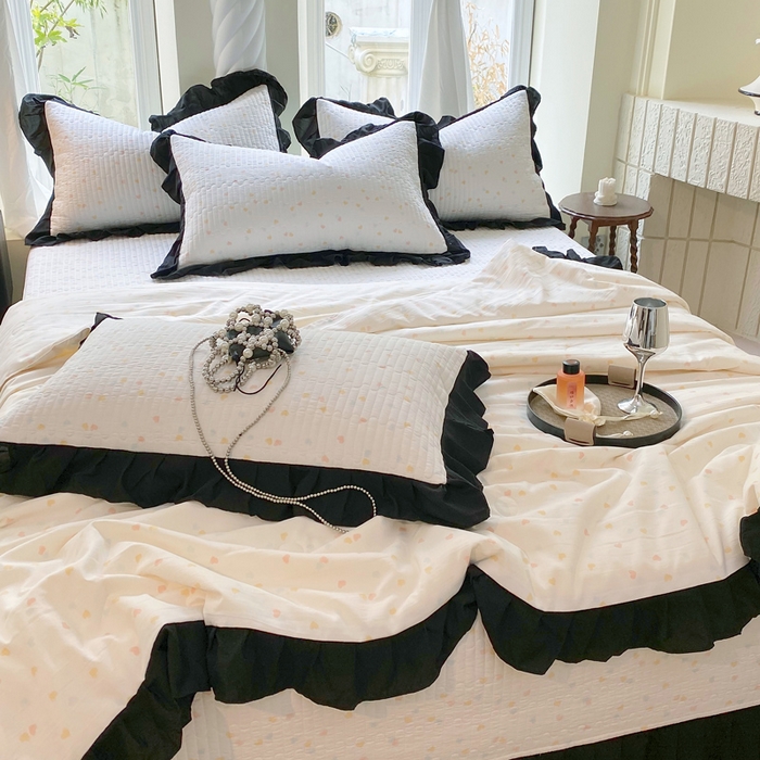 91家纺网 家纺一手货源 找家纺 （总）八方汇（一户被芯生活馆） 2025新款水洗棉花边夏被款夏凉被空调被床盖四件套