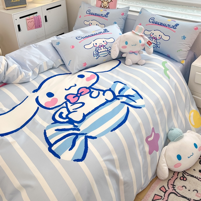 91家纺网 家纺一手货源 找家纺 （总）暮思家居 2025新款正版授权三丽鸥大阪全棉数码印花纯棉四件套系列-第三批(专版花型)