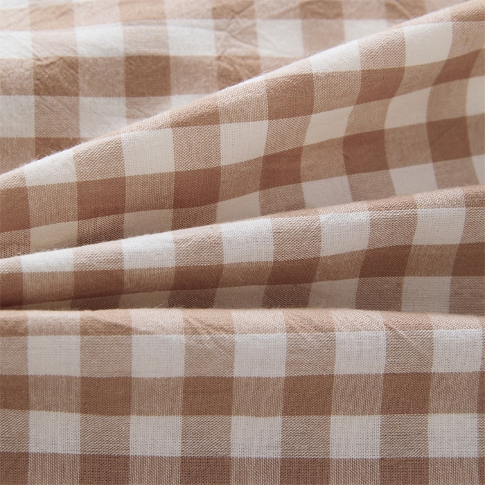 91家纺网 家纺一手货源 找家纺 大熊2025新款全棉水洗棉色织荞麦枕 宫廷荞麦枕-咖20*50*9cm