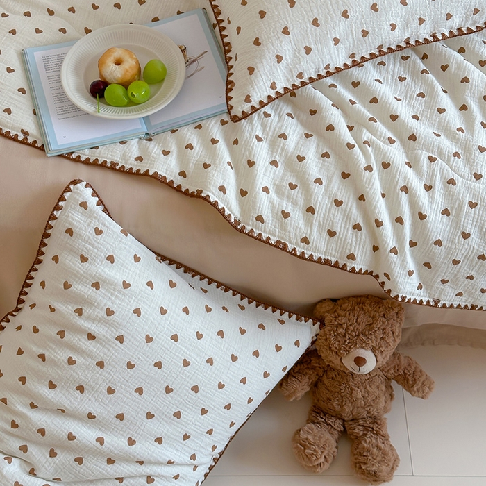 91家纺网 家纺一手货源 找家纺 三朵家纺 2025春夏新款全棉纯棉双层绉绉纱三角针夏被夏凉被空调被 心愿