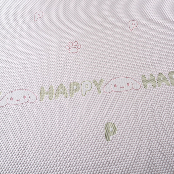 91家纺网 家纺一手货源 找家纺 尚品凤凰 2025新款凉感豆豆席提花三件套 玉桂狗-粉