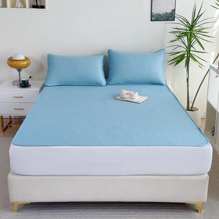 91家纺网 家纺一手货源 找家纺 许林2025新款凉豆豆床席 轻奢-蓝