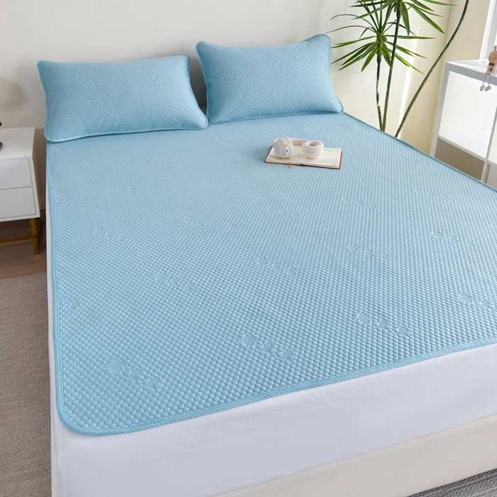 91家纺网 家纺一手货源 找家纺 许林2025新款凉豆豆床席 轻奢-蓝