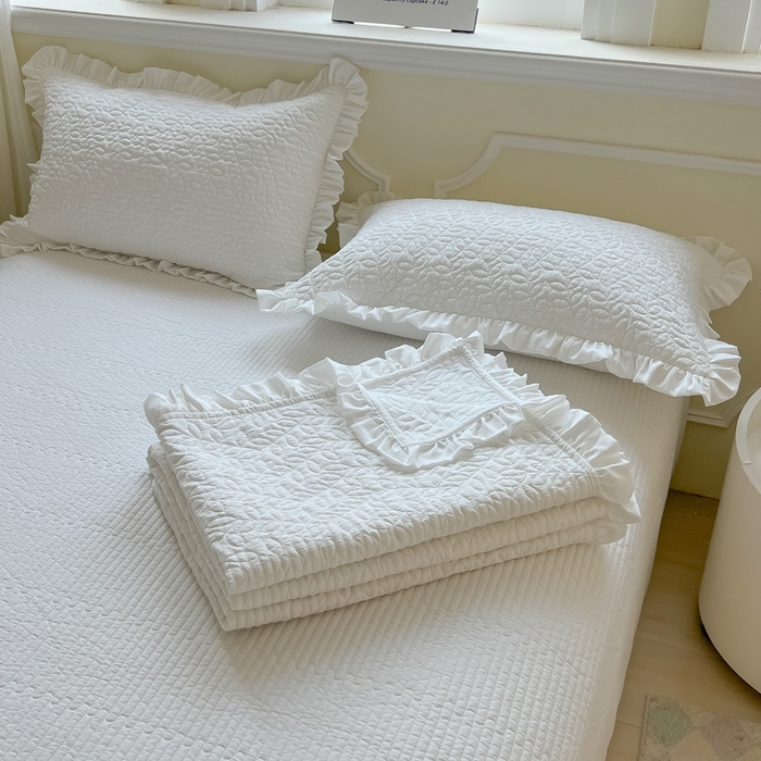 91家纺网 家纺一手货源 找家纺 乐卧家居 2026新款春夏轻氧自然系韩式透气薄款夏被空调被子-曼尼 曼尼-白色