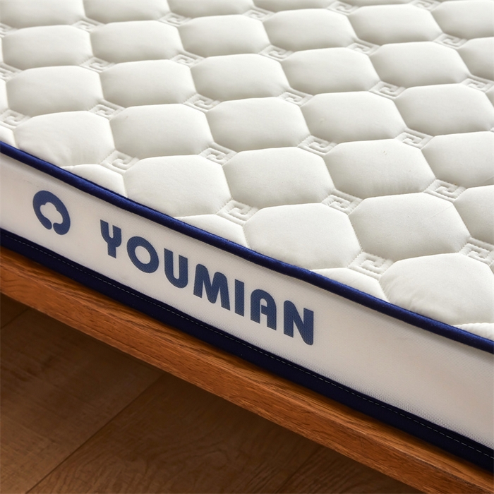 91家纺网 家纺一手货源 找家纺 优承佳生活馆（床垫） 2025新款字母牛奶丝双边乳胶床垫 蓝白字母-菱形