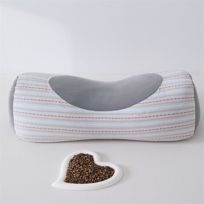 91家纺网 家纺一手货源 找家纺 大熊枕芯2025新款3d条纹荞麦枕 元宝荞麦枕-灰45*15cm