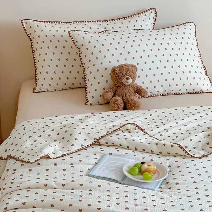 91家纺网 家纺一手货源 找家纺 三朵家纺 2025春夏新款全棉纯棉双层绉绉纱三角针夏被夏凉被空调被 心愿