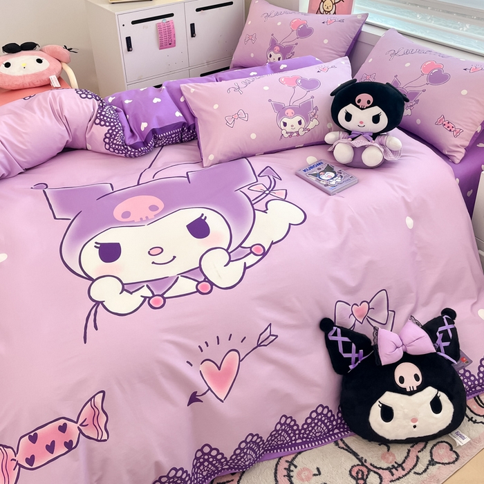 91家纺网 家纺一手货源 找家纺 暮思家居 2025新款正版授权三丽鸥大阪全棉数码印花纯棉四件套系列-第三批(专版花型) 大版-梦想库洛米