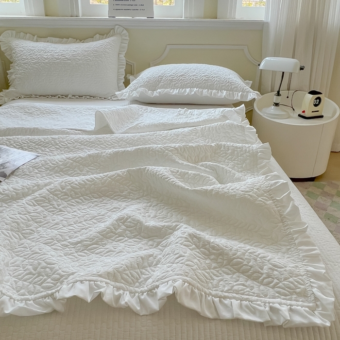 91家纺网 家纺一手货源 找家纺 （总）乐卧家居 2026新款春夏轻氧自然系韩式透气薄款夏被空调被子-曼尼