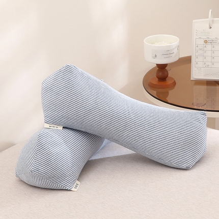 91家纺网 家纺一手货源 找家纺 （总）梦叶草2025新款全棉条纹三角反弓牵引颈椎荞麦枕
