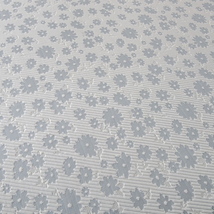 91家纺网 家纺一手货源 找家纺 尚品凤凰 2025新款凉感豆豆席提花三件套 百花争艳  蓝