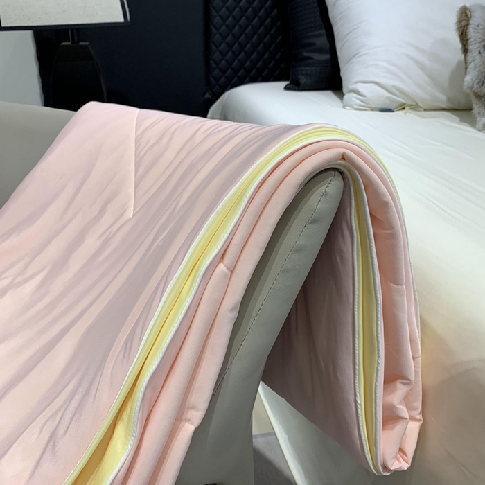 91家纺网 家纺一手货源 找家纺 奈萝家纺 2025新款A类凉感丝小凉皮夏被可机洗夏被新品空调被 蜜桃菠萝