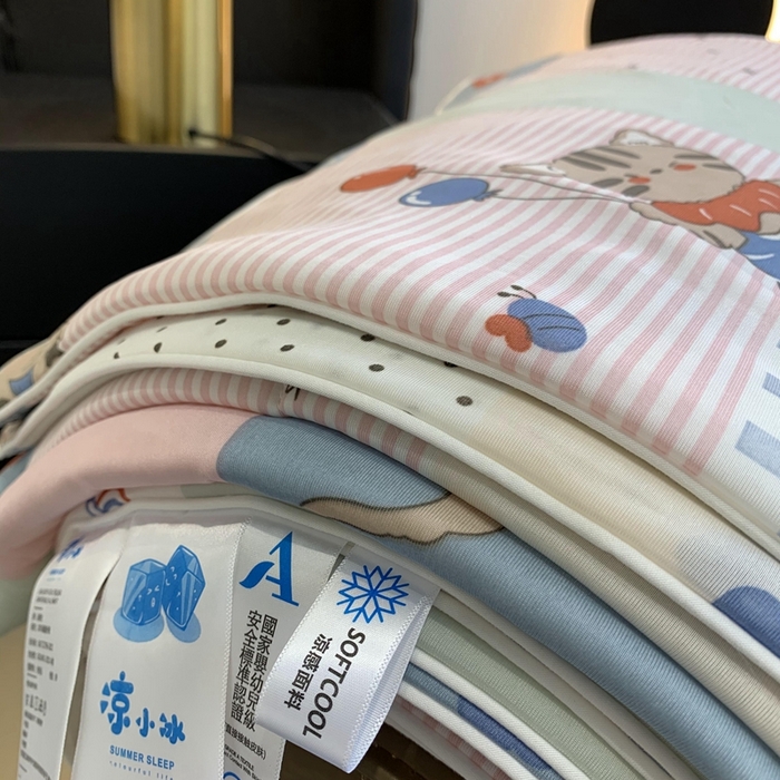 91家纺网 家纺一手货源 找家纺 奈萝家纺 2025新款A类凉感丝小凉皮夏被可机洗夏被新品空调被 小老虎