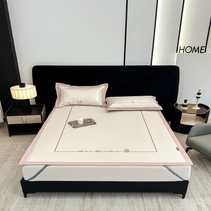 木希2025春夏新款可水洗冰丝席幻彩刺绣平席系列-场景二 浪漫花期