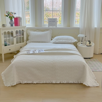 91家纺网 家纺一手货源 找家纺 乐卧家居 2026新款春夏轻氧自然系韩式透气薄款夏被空调被子-曼尼 曼尼-白色