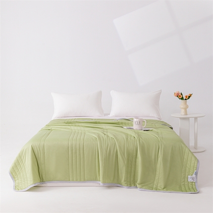 梵心家纺2025新款简约冰激凌凉感丝夏被夏凉被空调被 果绿