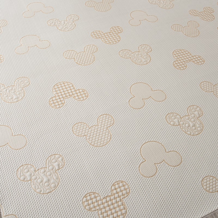 91家纺网 家纺一手货源 找家纺 尚品凤凰 2025新款凉感豆豆席提花三件套 米奇-米黄