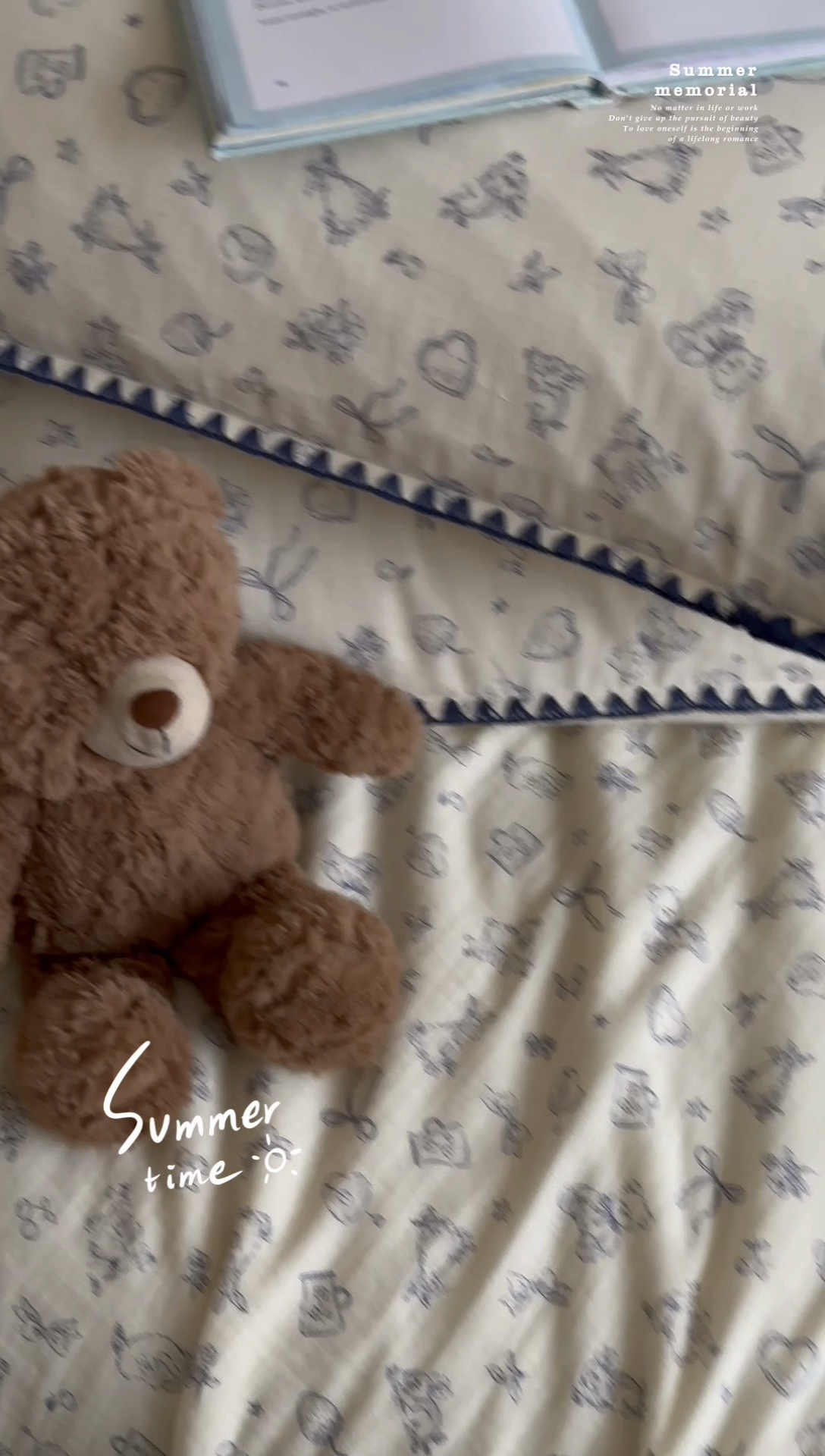 91家纺网 家纺一手货源 找家纺 三朵家纺 2025春夏新款全棉纯棉双层绉绉纱三角针夏被夏凉被空调被 玩偶熊