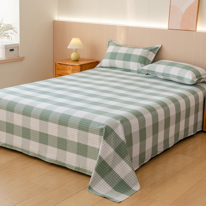 91家纺网 家纺一手货源 找家纺 （总）居美良品 2025新款A类传统非遗手工粗布凉席三件套100%全棉色织床单