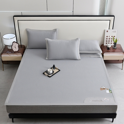 小牛席业 2025新款3D按摩-鲜花冷感豆豆席系列 灰色