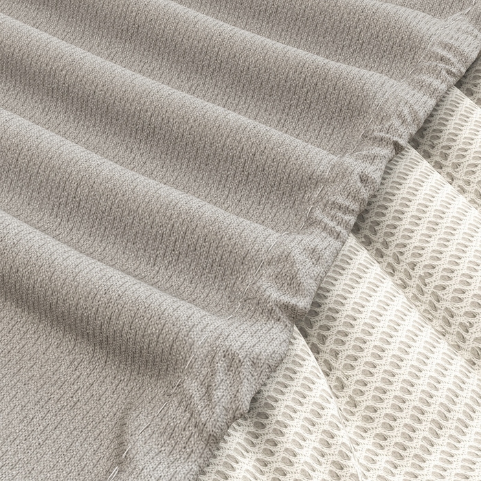 91家纺网 家纺一手货源 找家纺 欧邦 2025春夏新款水某星同款斜纹提花冰丝席三件套 床笠款-气质灰