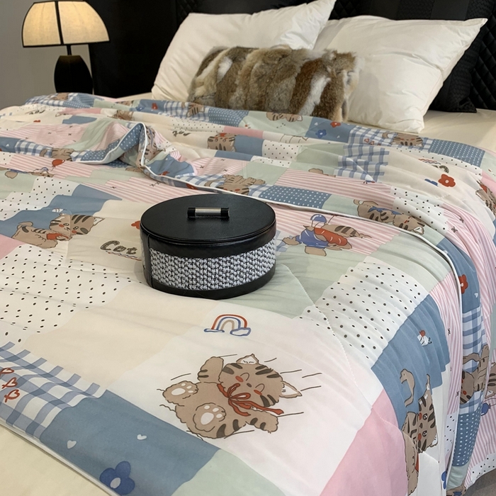 91家纺网 家纺一手货源 找家纺 奈萝家纺 2025新款A类凉感丝小凉皮夏被可机洗夏被新品空调被 小老虎