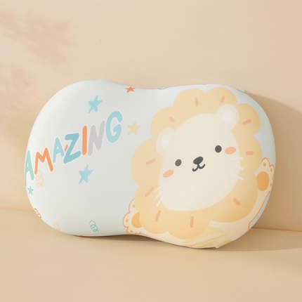 91家纺网 家纺一手货源 找家纺 温蔓2025新款冰感丝卡通印花猫肚枕 小狮子黄30*50整体(记忆棉）