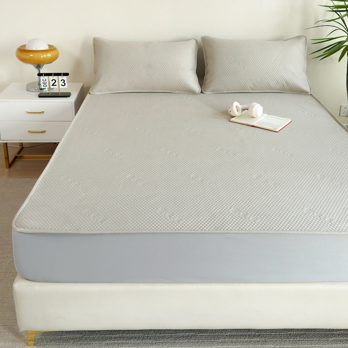 91家纺网 家纺一手货源 找家纺 许林2025新款凉豆豆床席 简约金