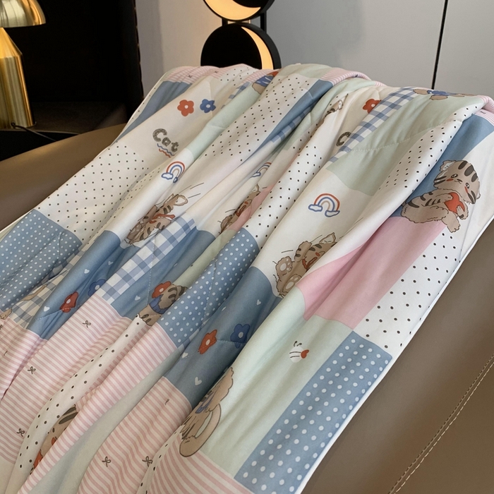 91家纺网 家纺一手货源 找家纺 奈萝家纺 2025新款A类凉感丝小凉皮夏被可机洗夏被新品空调被 小老虎