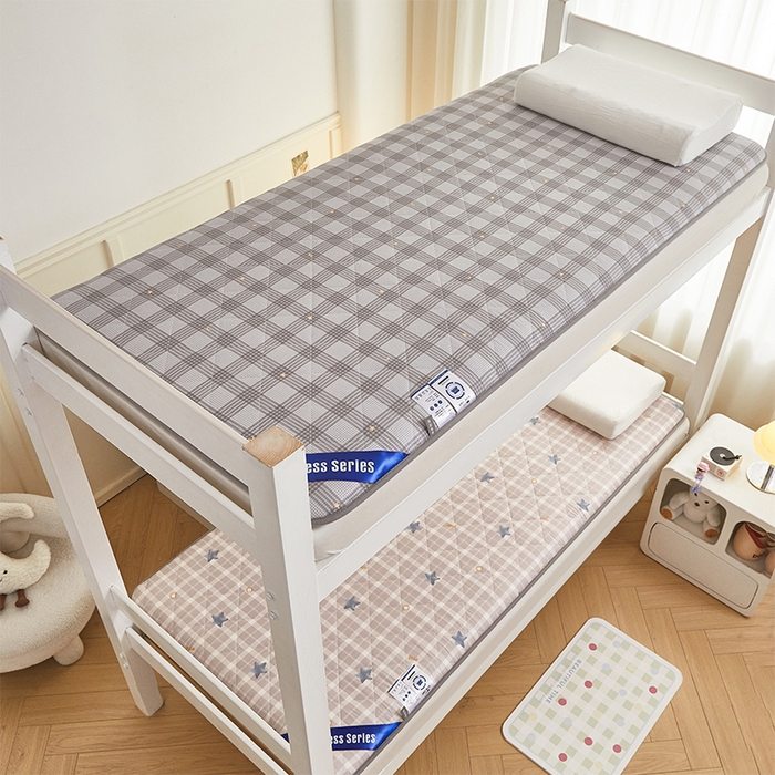 91家纺网 家纺一手货源 找家纺 丽诺床垫 2025新款全棉抗菌三明治学生床垫 兰诺