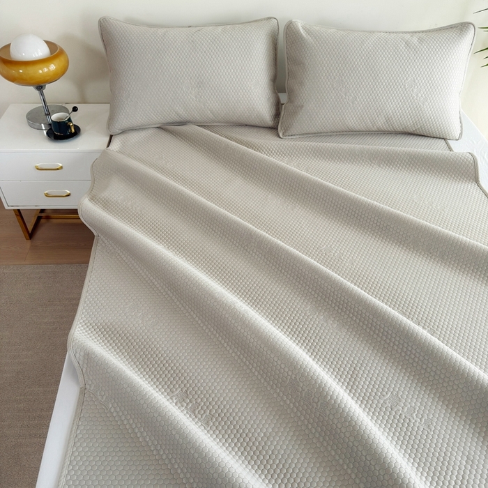 91家纺网 家纺一手货源 找家纺 许林2025新款凉豆豆床席 轻奢-金